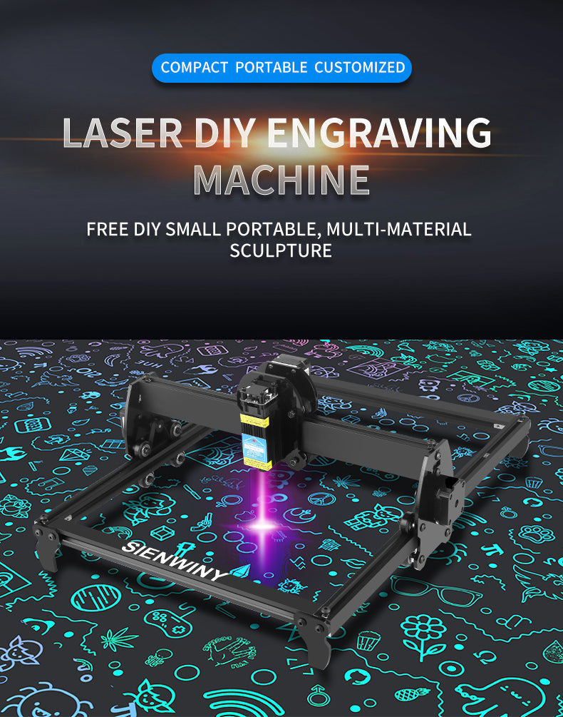 Laser DIY engraving machine High intensity laser engraving machine accuracy of 0.08 mm Carving area 386 x275 mm customize