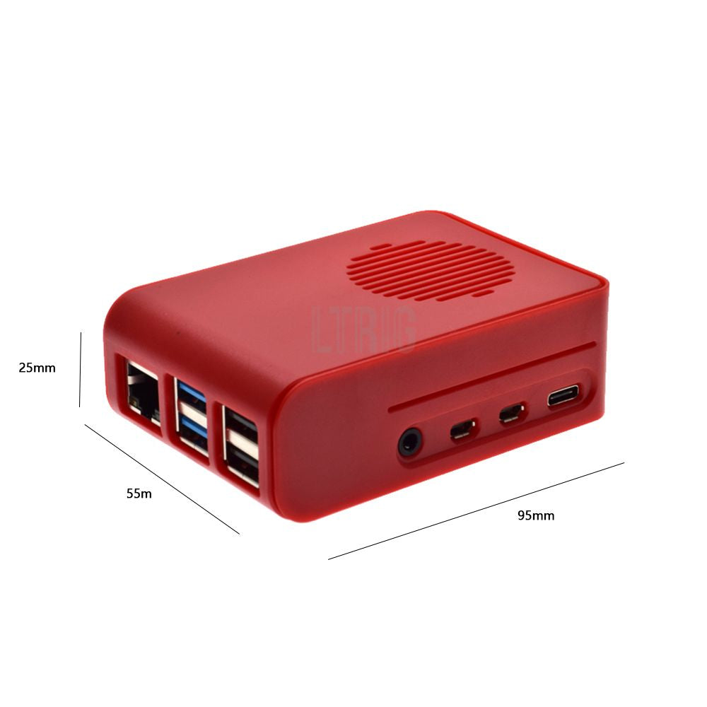 Raspberry pi 4 Case with RGB LED Cooling Fan ABS Case Red White change color Housing Protect Shell for Raspberry Pi 4 Model B LT-4A11 customize