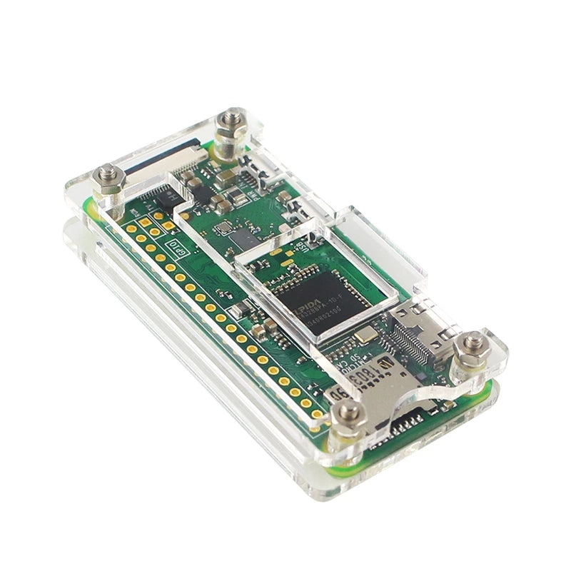 Raspberry Pi Zero W Kit + Acrylic Case + GPIO Header + Heat Sink + Power Supply +Camera Option 1GHz CPU 512Mb RAM Raspberry Pi W customize