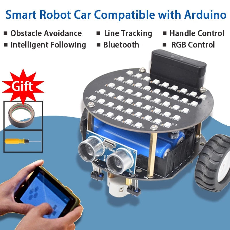 Wireless remote control smart car is suitable for Arduino smart car without handle customize