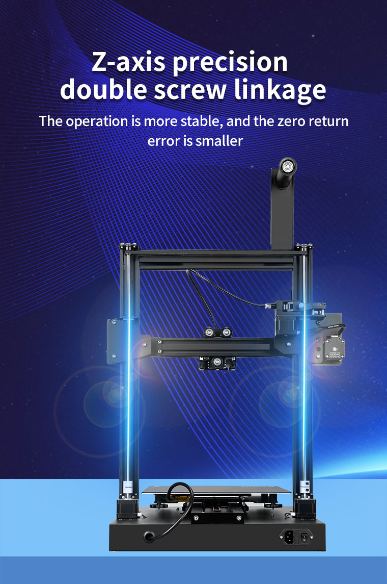2021 Newest FDM 3D Printer, Auto-leveling 3D Printers More Accu rate And Silent Printing