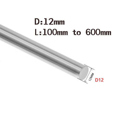 2pcs/lot 10mm 12mm linear shaft 100 200 300 350 400 450 500mm 3d printer parts 10mm 400mm Cylinder Chrome Plated Liner Rods axis customize