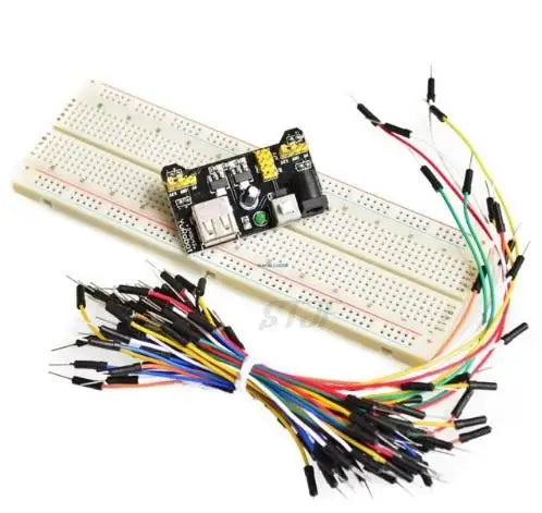 Custom 3.3V/5V MB102 Breadboard power module MB-102 830 points Solderless Prototype Bread board kit 65 Flexible jumper wires