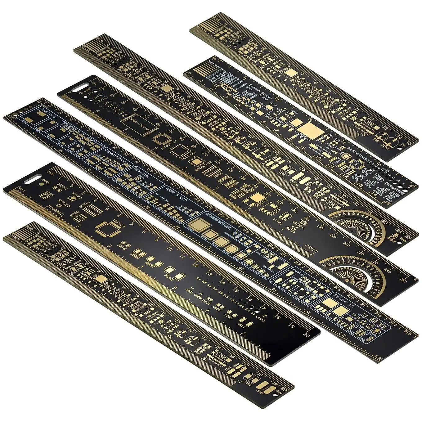 Custom 3 Type 15cm 20cm 25cm PCB Ruler Multi-functional Measuring Tool ...