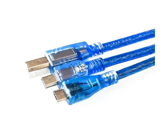 Custom 30cm USB Cable for Uno r3 For Nano/MEGA 2560/Leonardo/Pro micro/DUE Blue  Quality A type USB/Mini USB/Micro USB 0.3m for Arduino