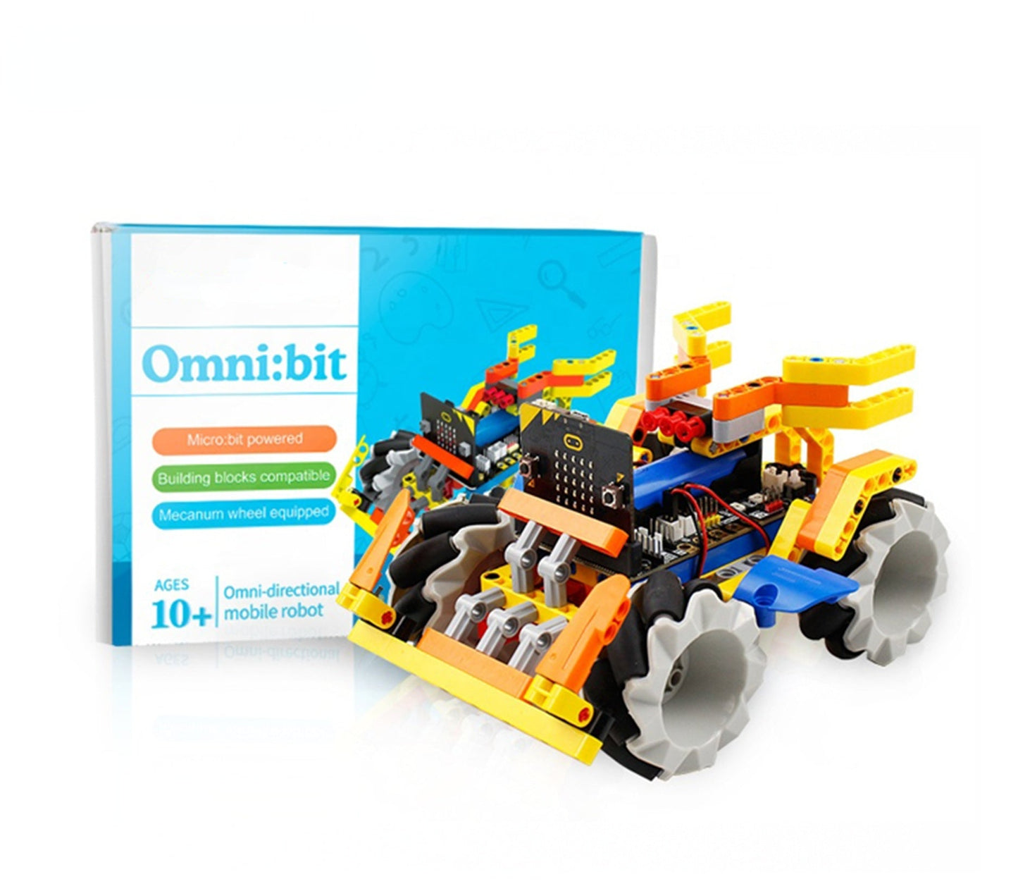 custom Educatief Programmering Omnidirectionele Beweging Robot Auto Gebaseerd Op Micro: Bit V2