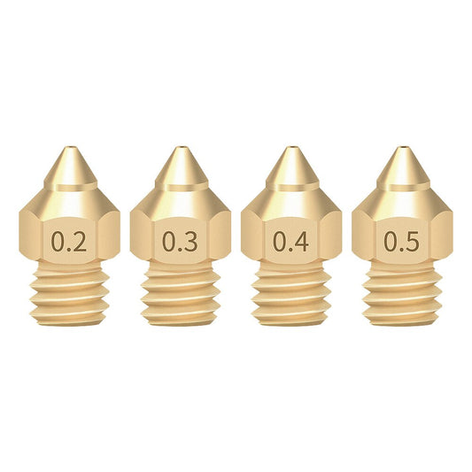 Custom 3D Printer Brass Copper TTS New Version Of Pointed MK8 Nozzle 1.75mm 0.2/0.3/0.4/0.5 Extruder Print Head For Ender 3 V2 CR-6 SE