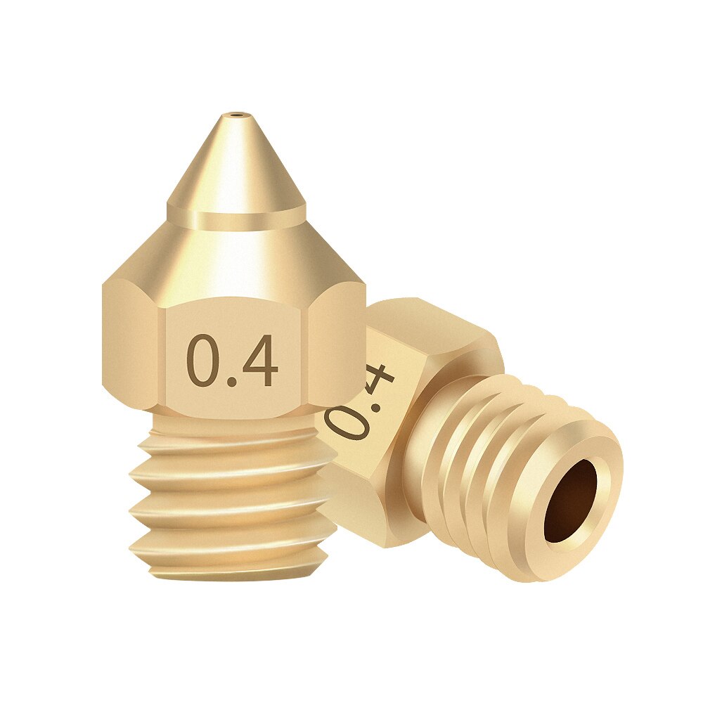 Custom 3D Printer Brass Copper TTS New Version Of Pointed MK8 Nozzle 1.75mm 0.2/0.3/0.4/0.5 Extruder Print Head For Ender 3 V2 CR-6 SE