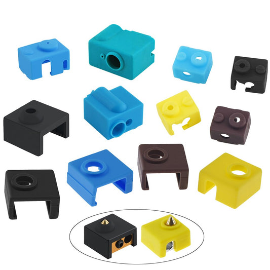 3D Printer E3D V6 MK8 Volcano CR10 Silicone Cover Heated Block High Temperature Protective Case For Ender 3 CR10 Hotend Extruder customize