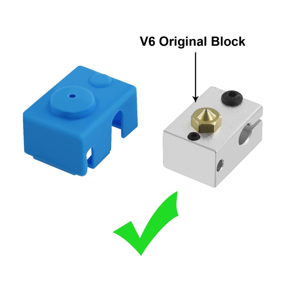 3D Printer E3D V6 MK8 Volcano CR10 Silicone Cover Heated Block High Temperature Protective Case For Ender 3 CR10 Hotend Extruder customize