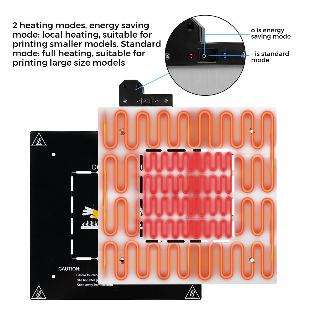 3D Printer Heated Bed Kit 24V Hot Bed MK3 Aluminum Plate 235x235x3 Support Local Heating For Ender3 V2 BLU-3 customize