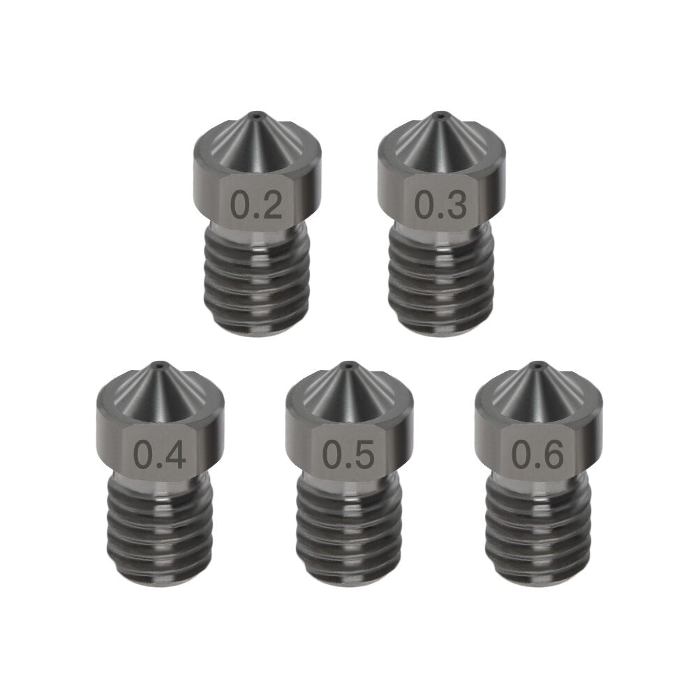 Custom 3D Printer Nozzle Hardened Steel Die Steel Nozzle For E3D V6 Thread Extruder Hotend Nozzle 1.75mm Filament For Prusa I3