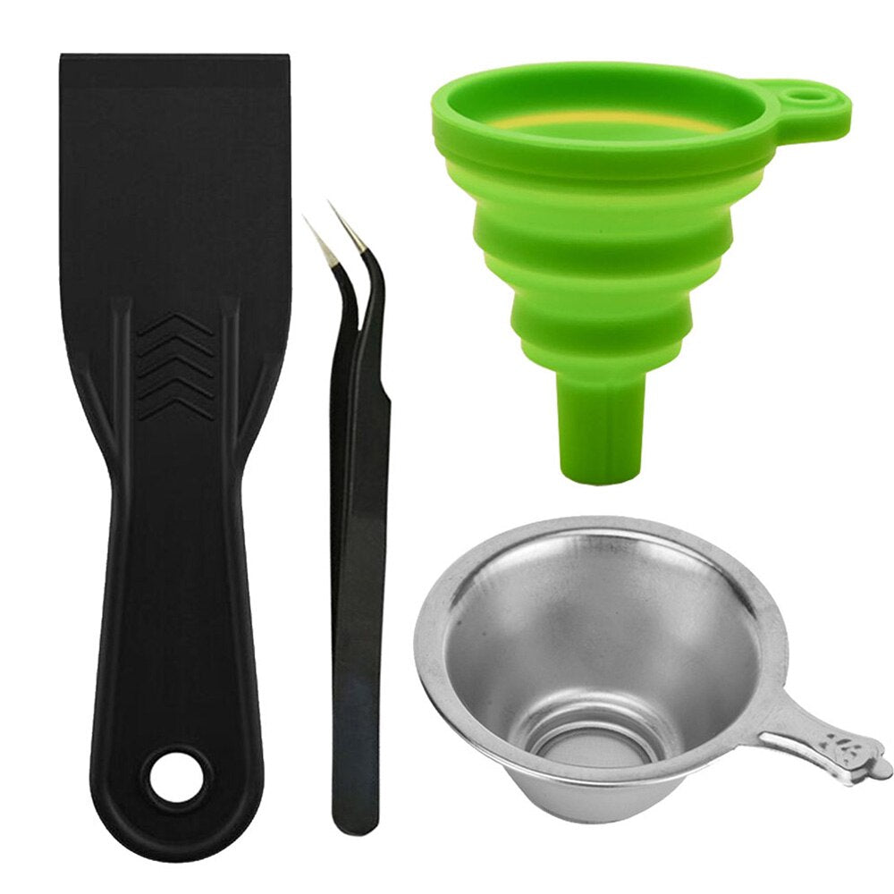 Custom 3D Printer parts Silicon Funnel+Metal UV Resin Filter Cup+tweezers+SLA Resin Special Tool Shovel for Photon DLP Parts