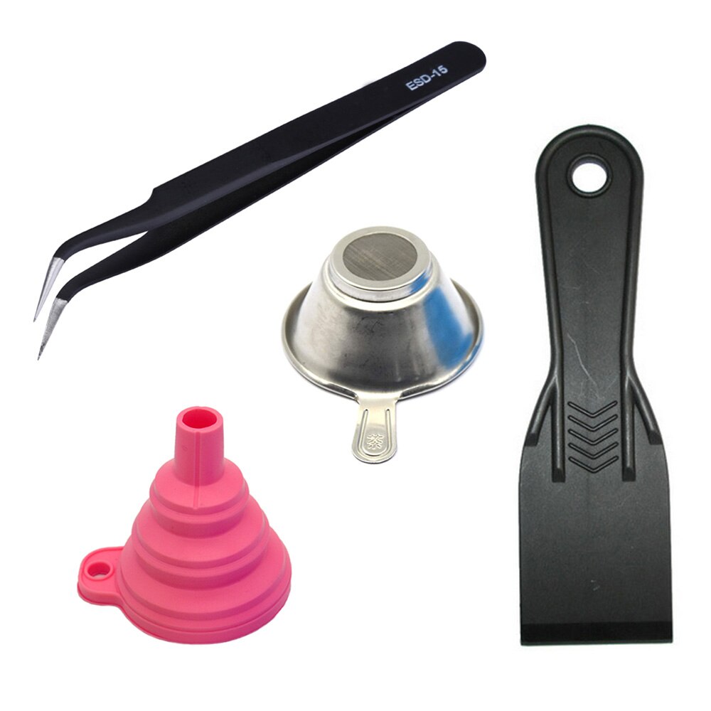 Custom 3D Printer parts Silicon Funnel+Metal UV Resin Filter Cup+tweezers+SLA Resin Special Tool Shovel for Photon DLP Parts
