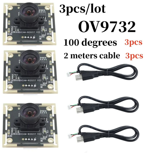 Custom OV9732 100 degrees camera module 2 meters cable 1 million pixels High definition facial recognition all-in-one machine