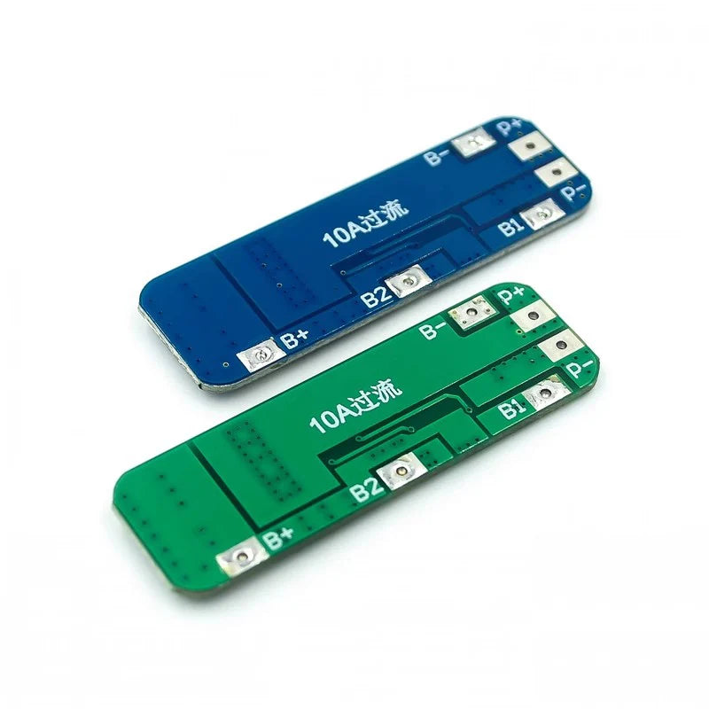 Custom 3S 12V 18650 10A BMS Charger Li-ion Lithium Battery Protection Board Circuit Board 10.8V 11.1V 12.6V Electric Blue Green Battery