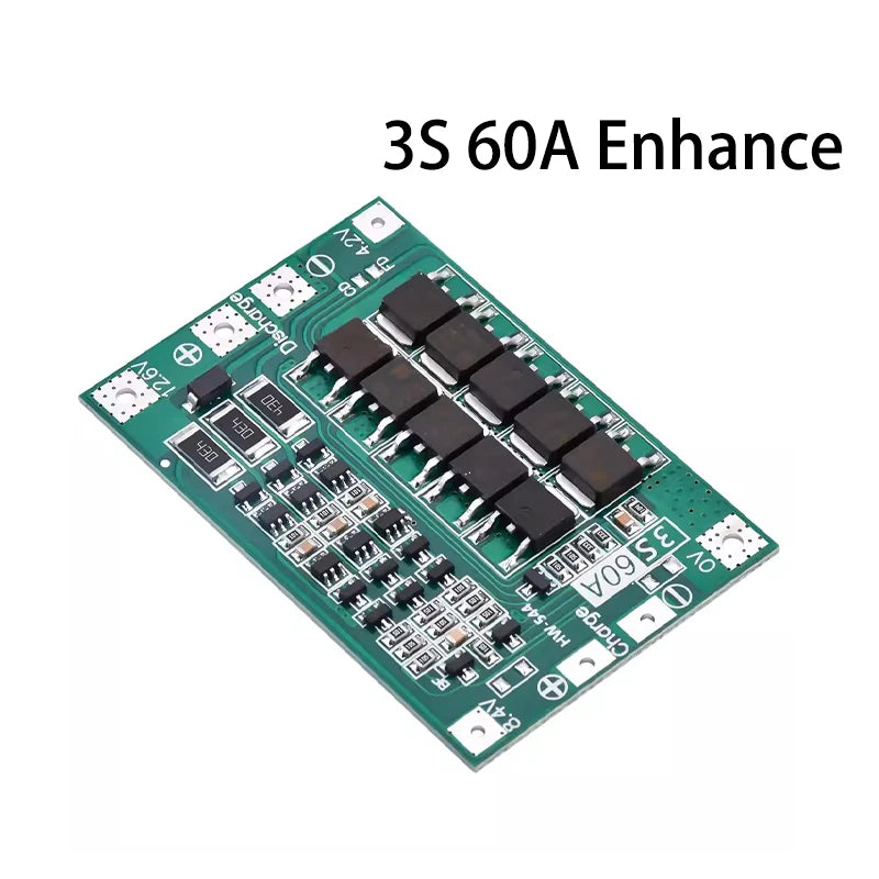 Custom 3S/4S 40A 60A Li-ion Lithium Battery Charger Protection Board 18650 BMS For Drill Motor 11.1V 12.6V/14.8V 16.8V Enhance/Balance