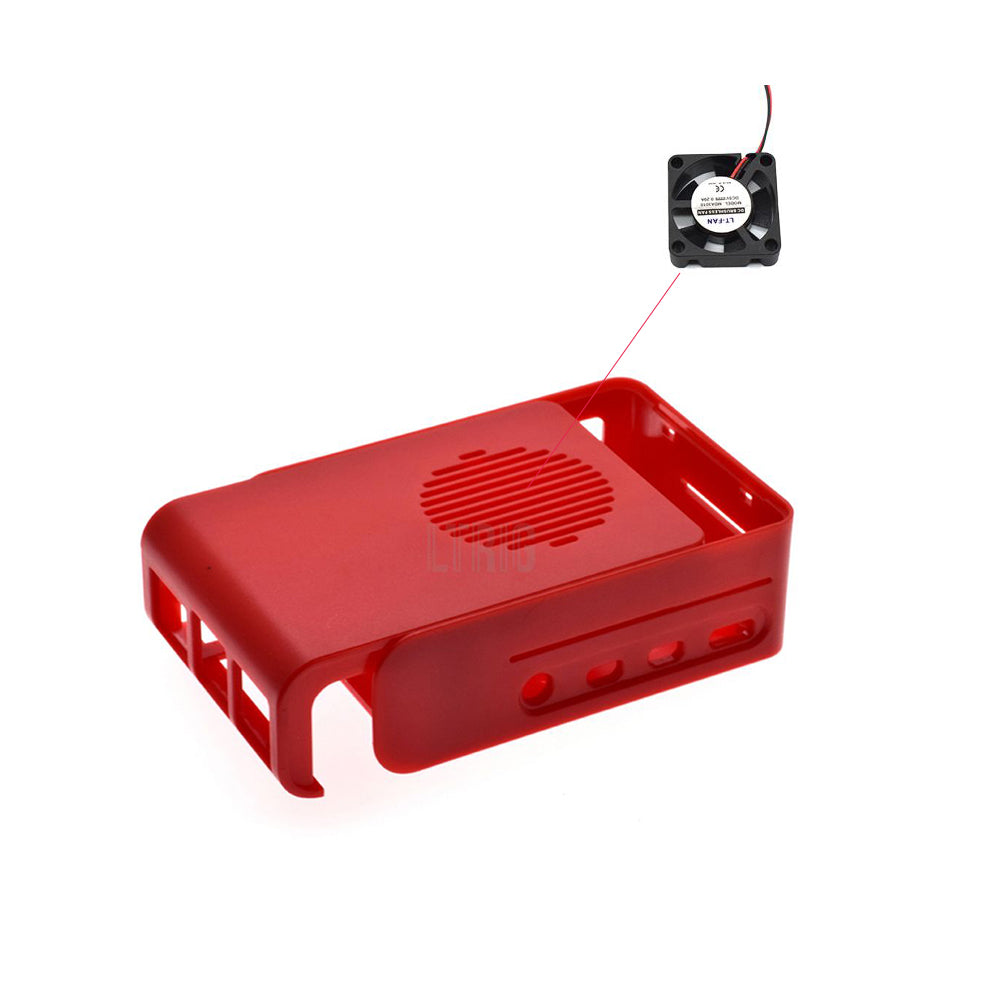 Raspberry pi 4 Case with RGB LED Cooling Fan ABS Case Red White change color Housing Protect Shell for Raspberry Pi 4 Model B LT-4A11 customize