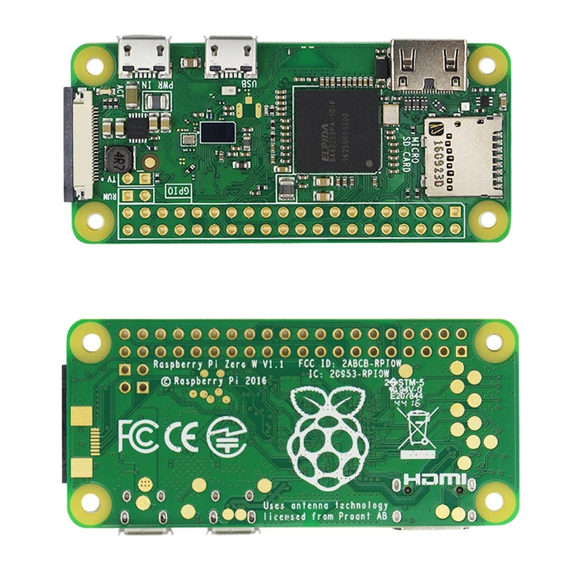 Raspberry Pi Zero W Kit + Acrylic Case + GPIO Header + Heat Sink + Power Supply +Camera Option 1GHz CPU 512Mb RAM Raspberry Pi W customize