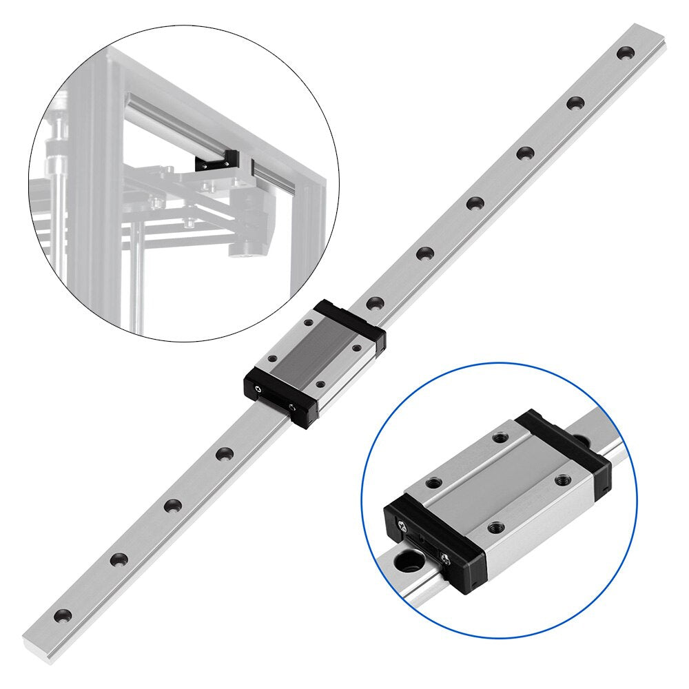 3d printer CNC linear rail MGN12 MGN15 MGN9 200 300 350 400 450 500 600mm miniature linear rail slide for core xy BLV printer customize