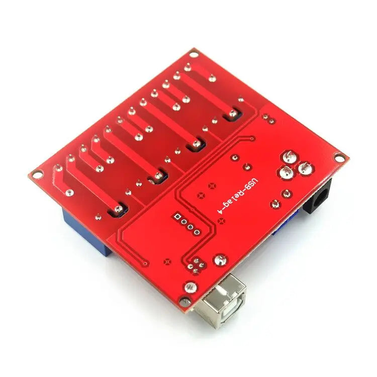 Custom  4 channel 5V /12V/24V computer USB control switch drive free relay module PC intelligent controller