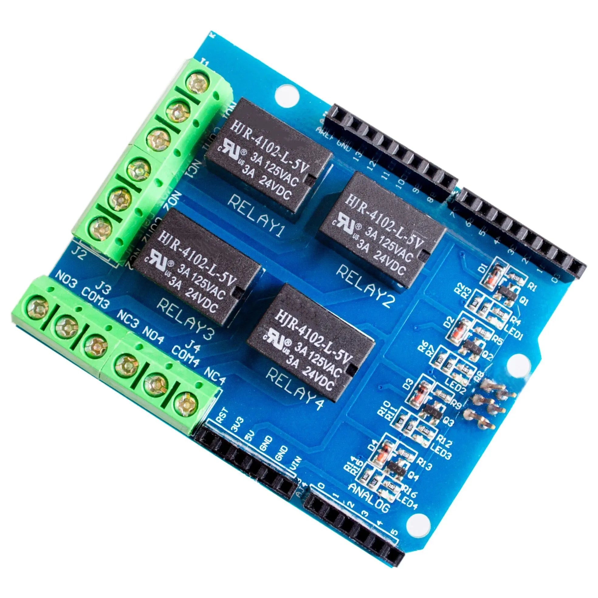 Custom 4 channel 5v relay shield module, Four channel relay control bo ...