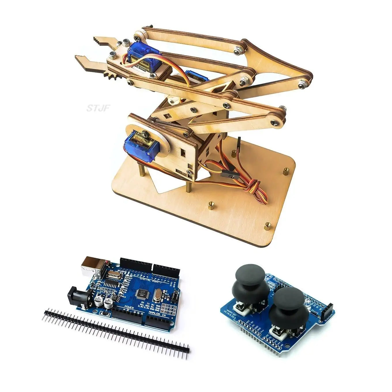 Custom  4DOF Unassembly Acrylic Mechanical Arm Robot Manipulator Claw for Arduino Maker Learning DIY Kit Robot