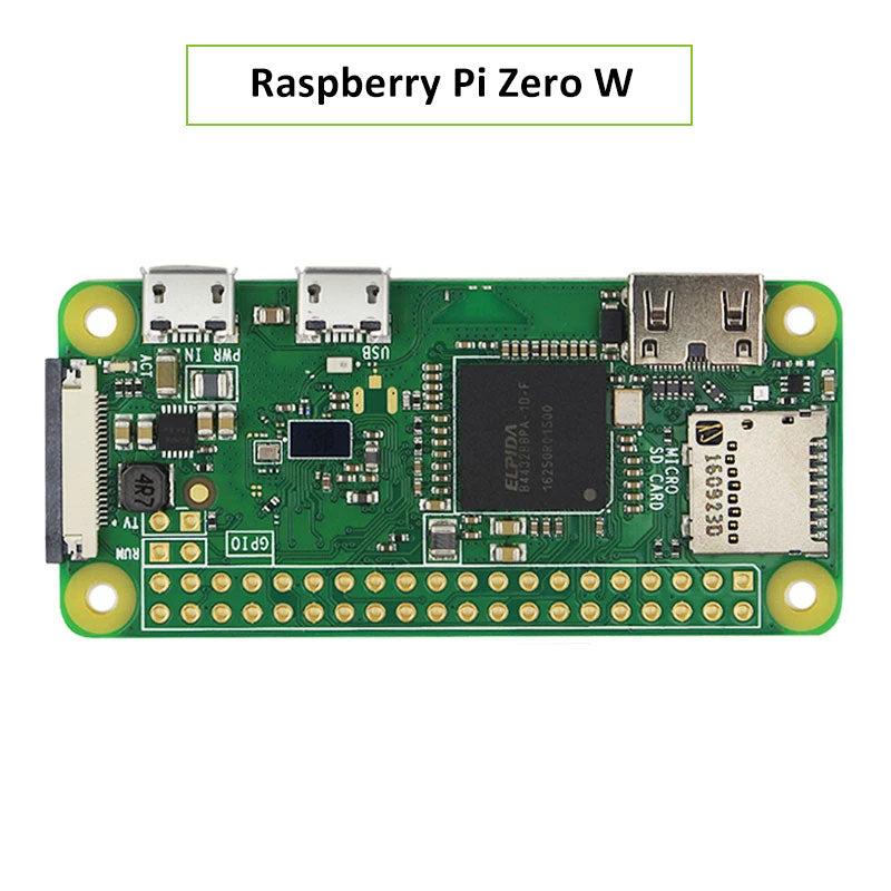 Raspberry Pi Zero W Kit + Acrylic Case + GPIO Header + Heat Sink + Power Supply +Camera Option 1GHz CPU 512Mb RAM Raspberry Pi W customize