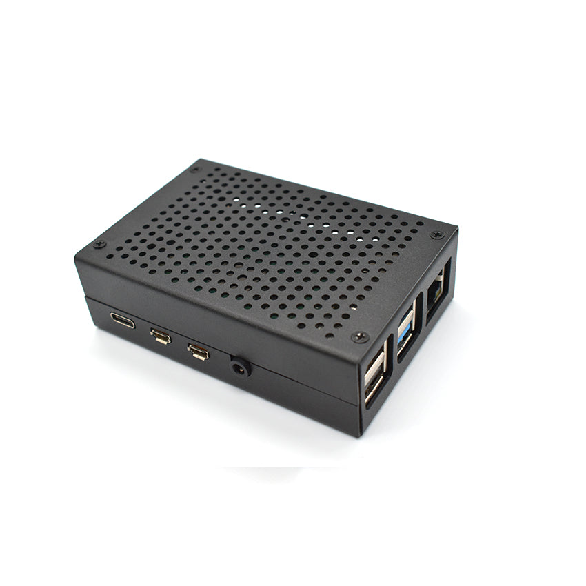 New aluminum alloy Raspberry Pi 4  Case ,black + silver raspberry PI Case, fan cooled LT-4B01-F customize