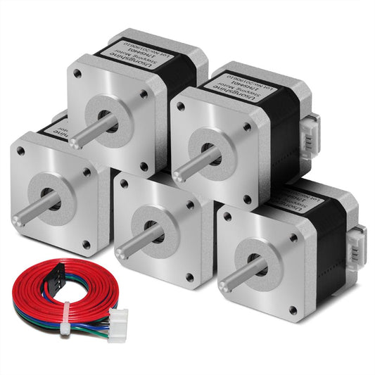 Custom 5Pcs 4-lead Nema17 Stepper Motor 42 Motor Certification Nema 17 Motor 42BYGH 1.5A 17HS4401 For Ender 3 CR10 3D Printer CNC XYZ
