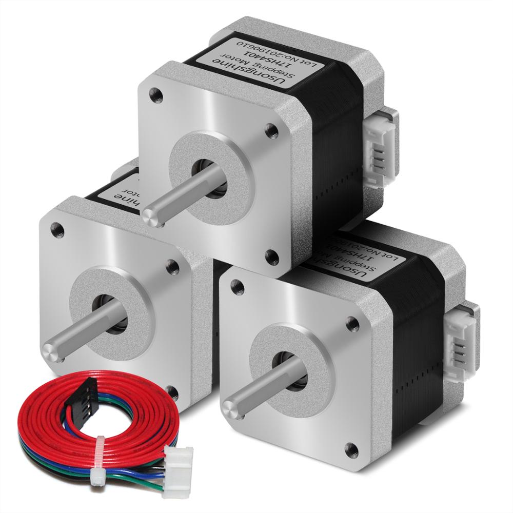 Custom 5Pcs 4-lead Nema17 Stepper Motor 42 Motor Certification Nema 17 Motor 42BYGH 1.5A 17HS4401 For Ender 3 CR10 3D Printer CNC XYZ