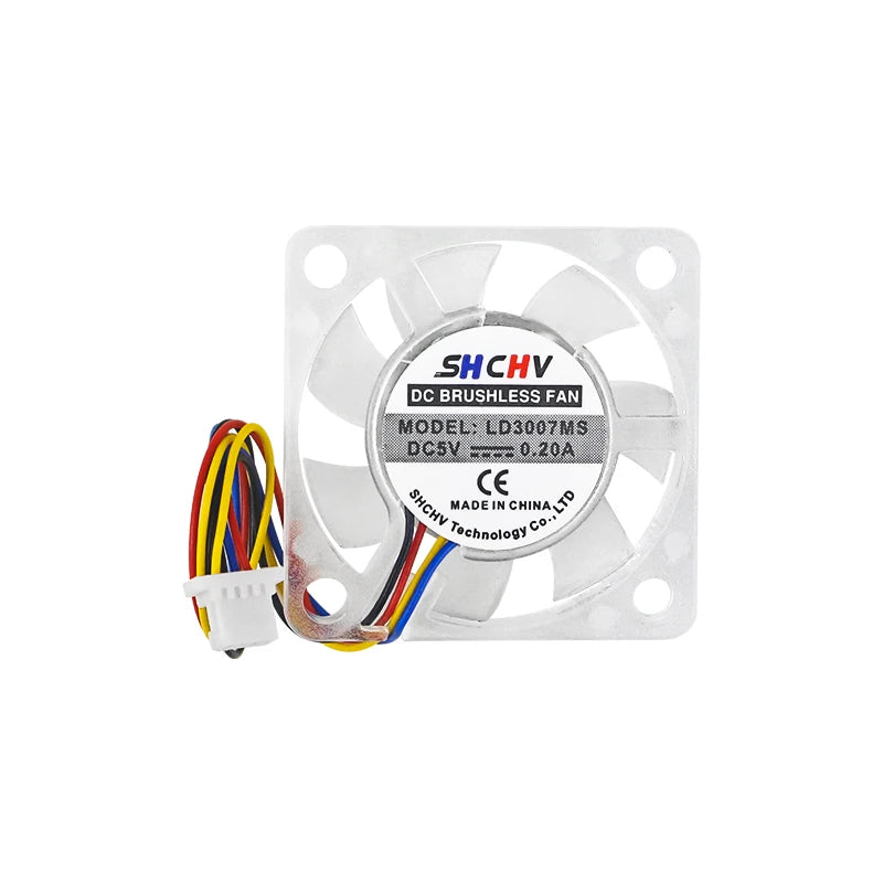 Custom 5V 3007 Fan PWM Speed Adjustable CPU Cooling Radiator JST Interface Optional LED with M2.5 Screws Nutsfor     Pi 5 4G 8G