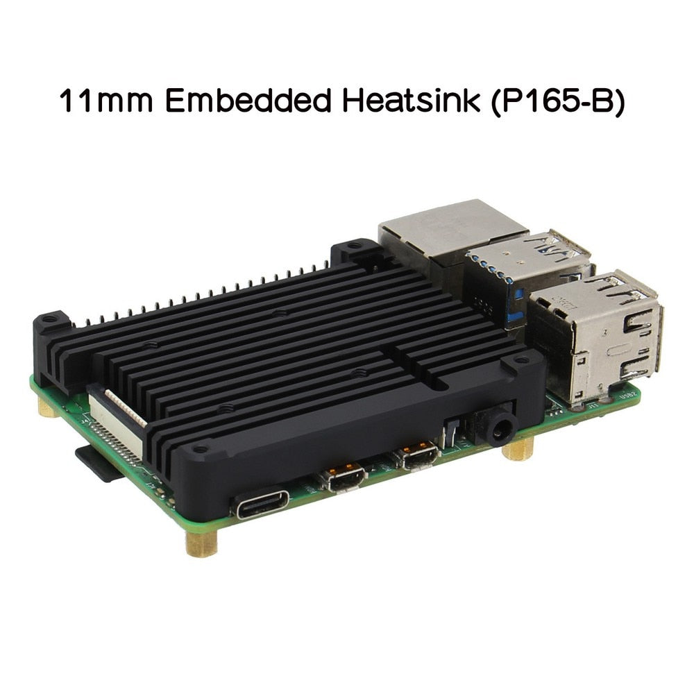 5V 3A Type-C Power Adapter  +  X825 V2.0 2.5 inch SATA HDD/SSD Board for Raspberry Pi 4 Model B