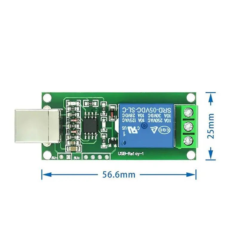 Custom 5V USB Relay 1 Channel Programmable Computer Control For Smart Home