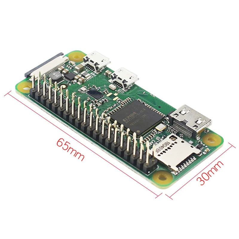 Raspberry Pi Zero WH WiFi 40Pin Pre-soldered GPIO Headers + Acrylic Case + Heat Sink + Power Supply for Pi Zero W H customize