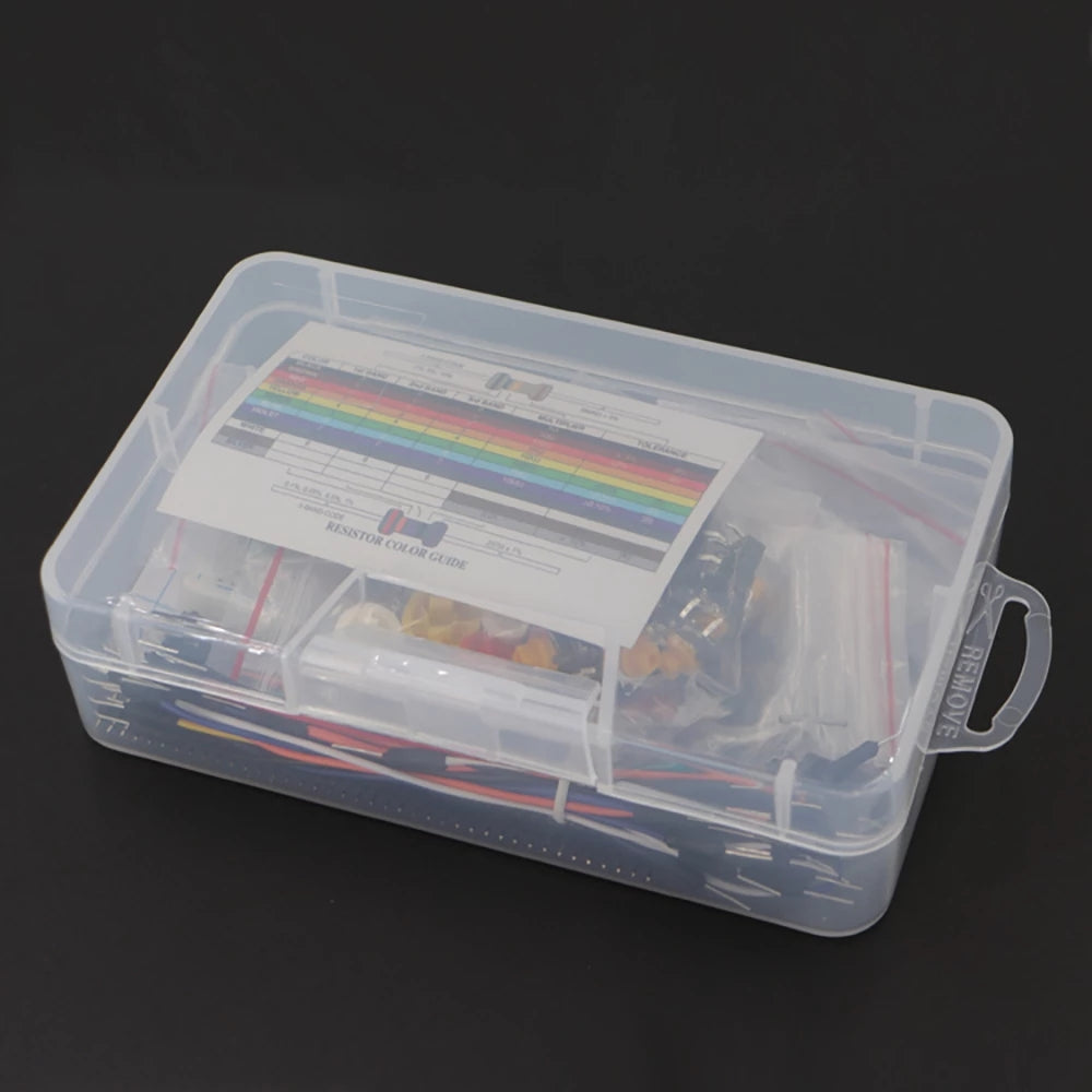 Starter Kit for Ar-du-ino Resistor /LED / Capacitor / Jumper Wires / Breadboard resistor Kit with Retail Box customize