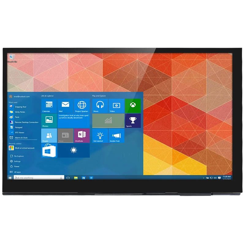 Custom 7 Inch Portable Display IPS LCD Capacitive Touch Screen 1024x600 Monitor Optional Speakers for     Pi Laptop PC