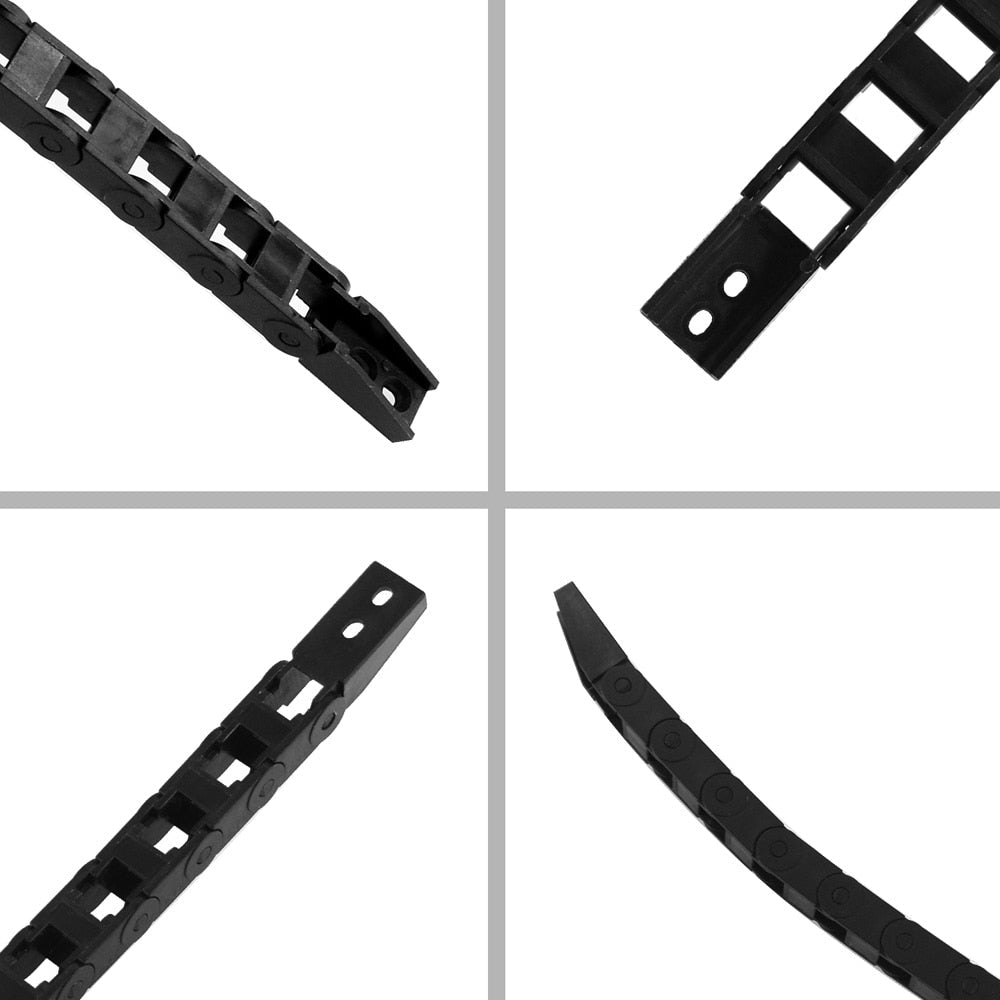 7 x 15mm Plastic Transmission Drag Chain L1000mm Cable Drag Chain Wire Carrier with End Connectors for CNC Router Machine Cable customize