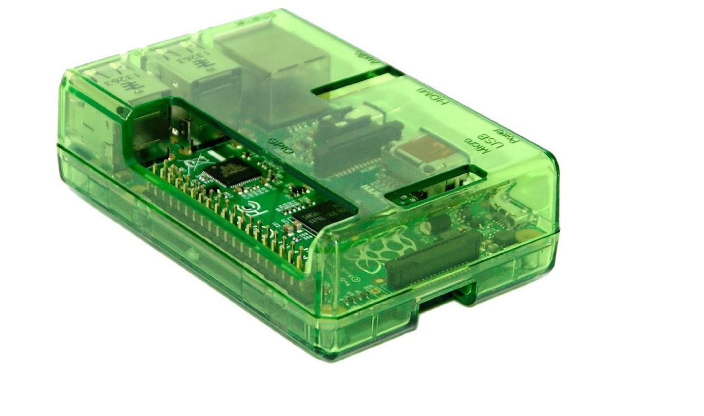 Applicable to Raspberry Pi Injection molded case 3B / 2B+ Transparent green Four colors are available LT-3B317