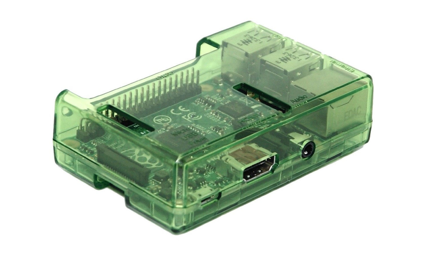 Applicable to Raspberry Pi Injection molded case 3B / 2B+ Transparent green Four colors are available LT-3B317