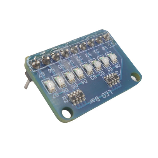 Custom 8-position LED light board, running light, flowing light, traffic light display module, 4-color red, yellow, blue, green