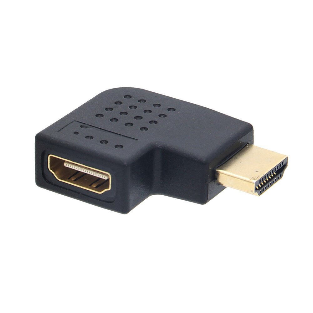 90 Degrees Angle HDMI-compatible Connector / HDMI-compatible Male to Female Adapter Converter for Raspberry Pi X820 Metal Case