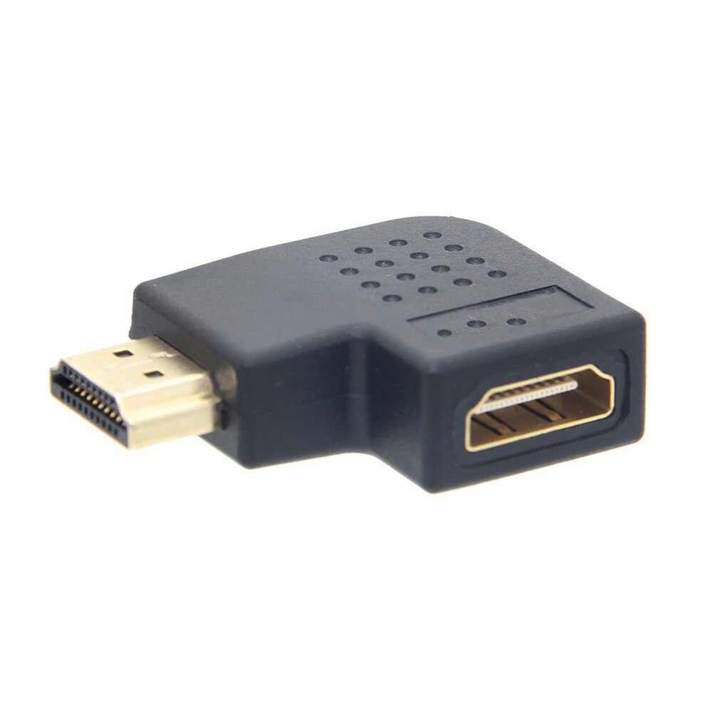 90 Degrees Angle HDMI-compatible Connector / HDMI-compatible Male to Female Adapter Converter for Raspberry Pi X820 Metal Case