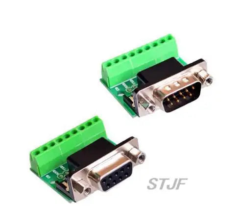 Custom 9pin Solderless Connectors DB9 RS232 Serial to Terminal Female Male Adapter Connector Breakout Board