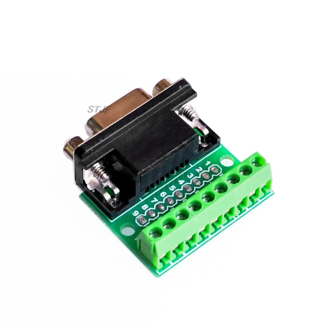Custom 9pin Solderless Connectors DB9 RS232 Serial to Terminal Female Male Adapter Connector Breakout Board