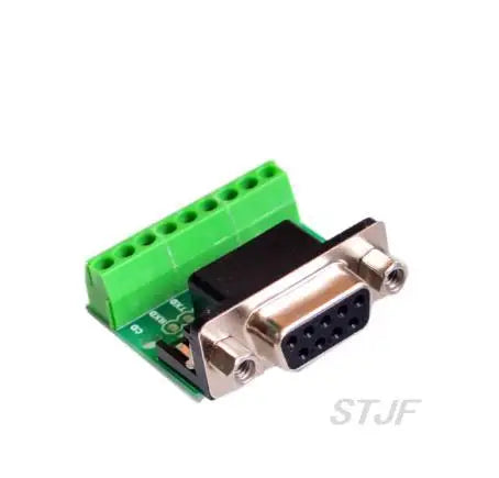 Custom 9pin Solderless Connectors DB9 RS232 Serial to Terminal Female Male Adapter Connector Breakout Board
