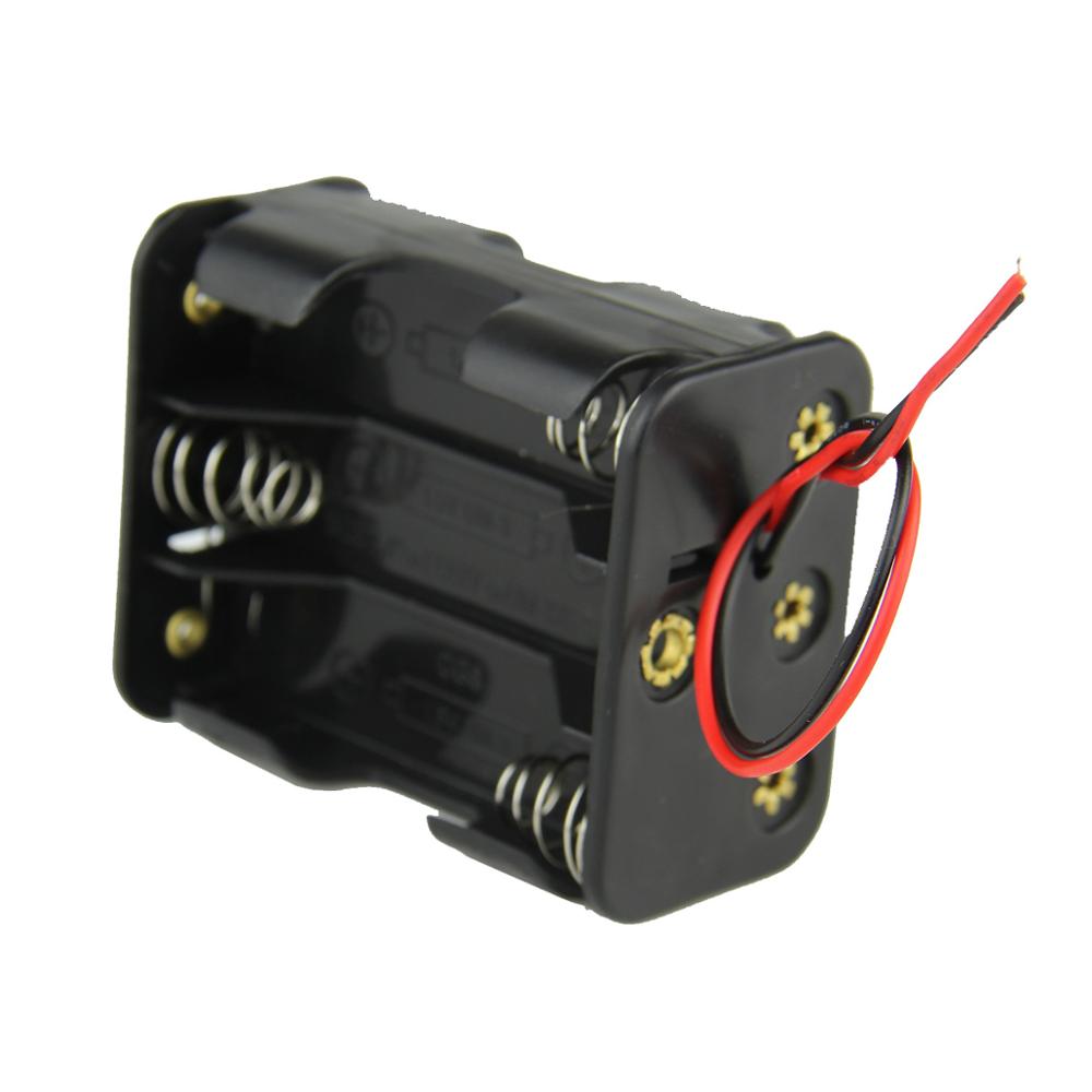 AA Size Battery Storage Box Case Holder Leads With 6 Slots Container Bag DIY Standard Batteries Charging for 6 x AA 1.5V battery