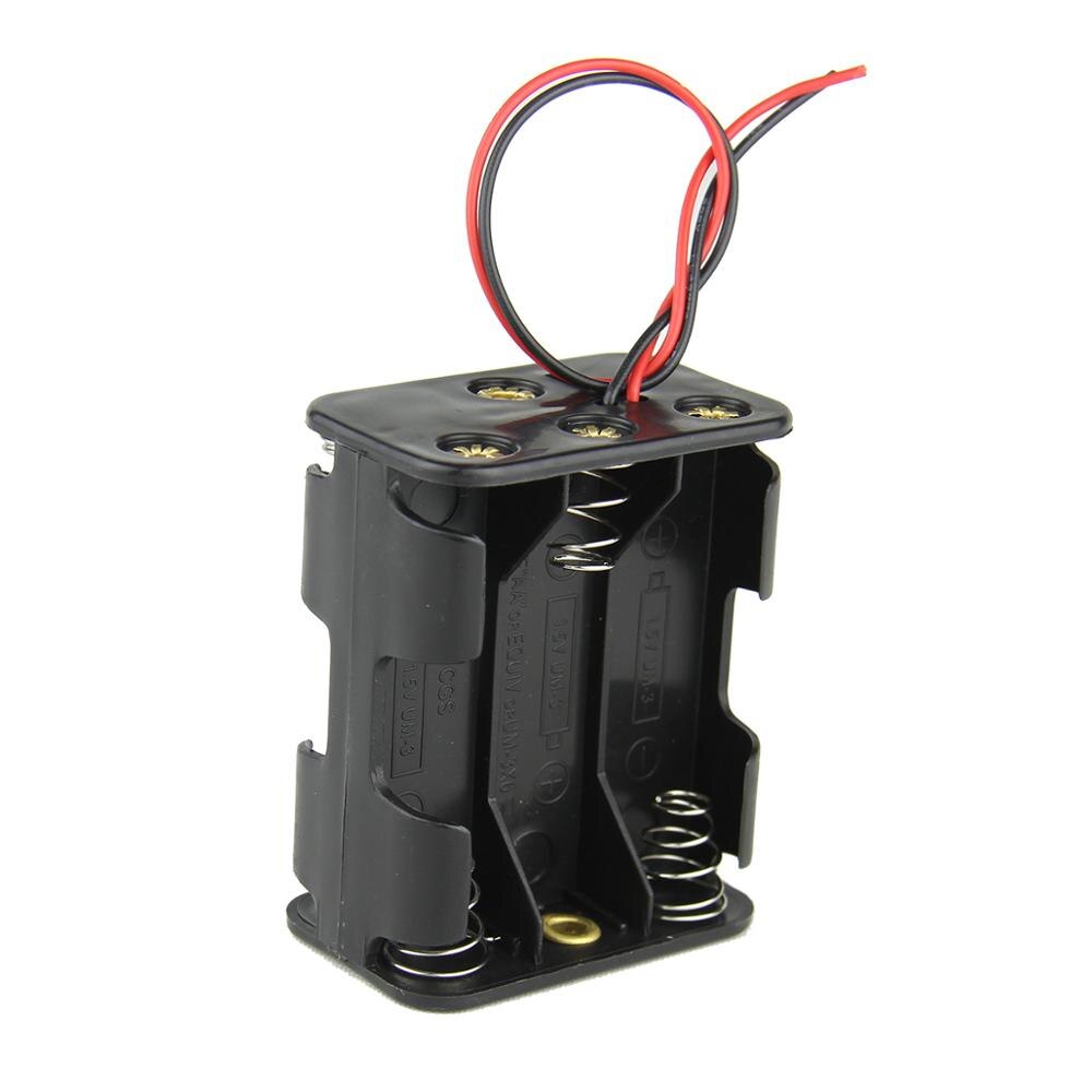 AA Size Battery Storage Box Case Holder Leads With 6 Slots Container Bag DIY Standard Batteries Charging for 6 x AA 1.5V battery