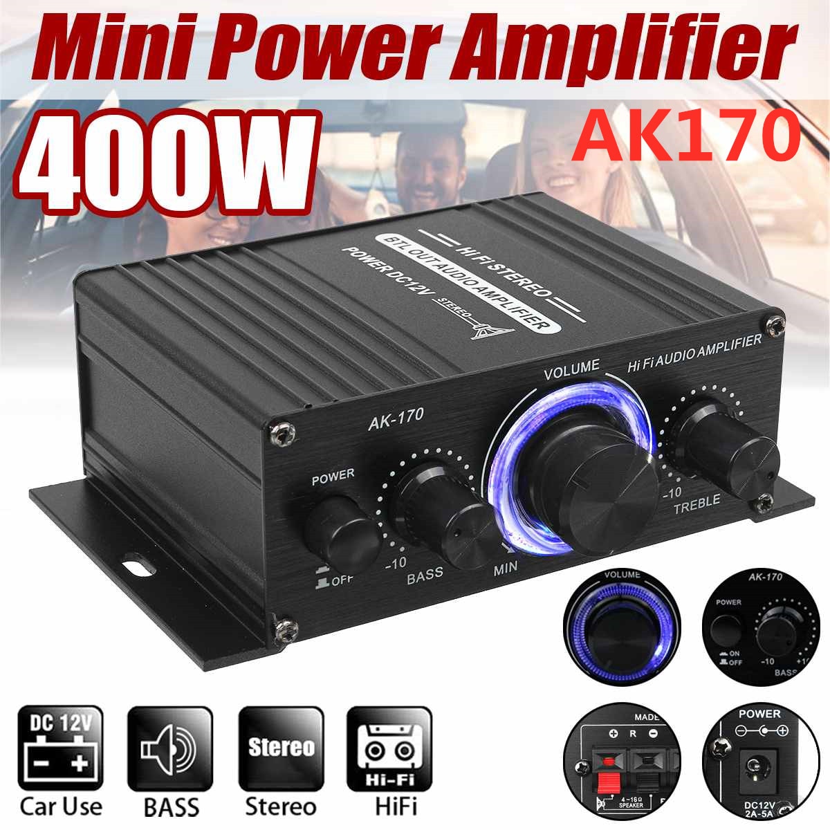 AK35 380 800W Home Digital Amplifiers Audio 110-240V Bass Audio Power BT Amplifier Hifi FM Auto Music Subwoofer Speakers