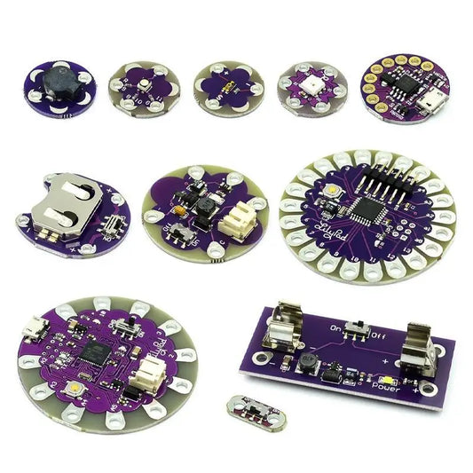 Custom ATmega32U4 ATMEGA328P LilyPad 328 For Arduino DIY Kit Micro USB ATtiny85 LilyTiny Main Board Buzzer WS2812 RGB CR2032 TEMT6000